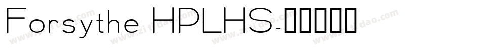 Forsythe HPLHS字体转换